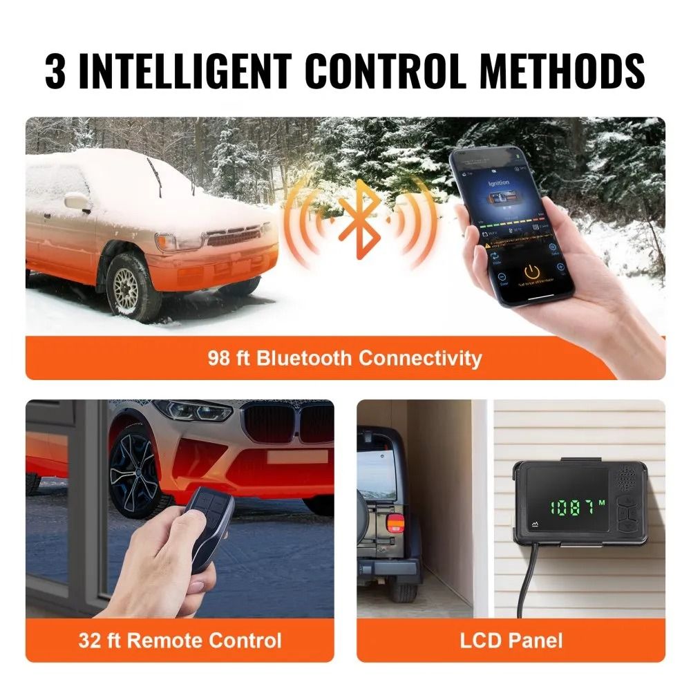Diesel Air Heater With Bluetooth App Control Automatic Altitude Adjustment LCD Display And Remote C 5