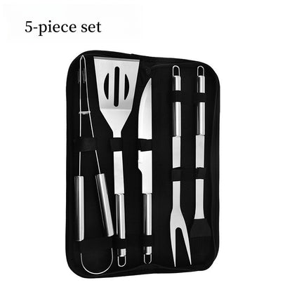 Stainless Steel Barbecue Set, Outdoor Grill Baking Tools, Portable Cloth Bag Oven Combination Tools