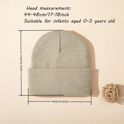 Baby Knitted Hat 1pcs, Soft Comfortable Toddler, Winter Warm Newborn Infant, Boys Girls Kids Bonnet, Autumn