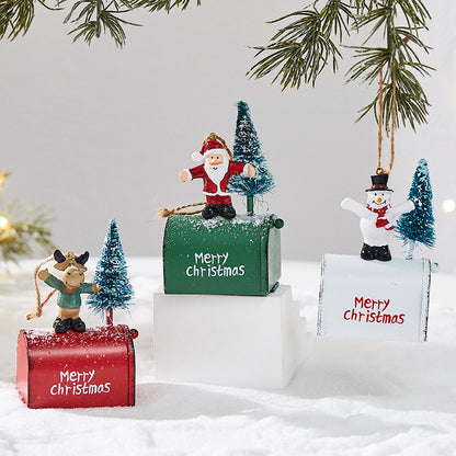 Decorative Cabin Mailbox New Christmas Wrought Iron Indoor And Outdoor Decorations For Home Bar And 2