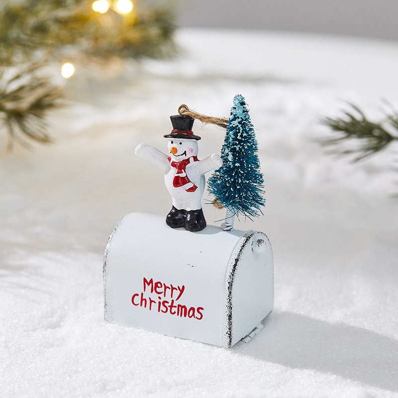 Decorative Cabin Mailbox New Christmas Wrought Iron Indoor And Outdoor Decorations For Home Bar And 3
