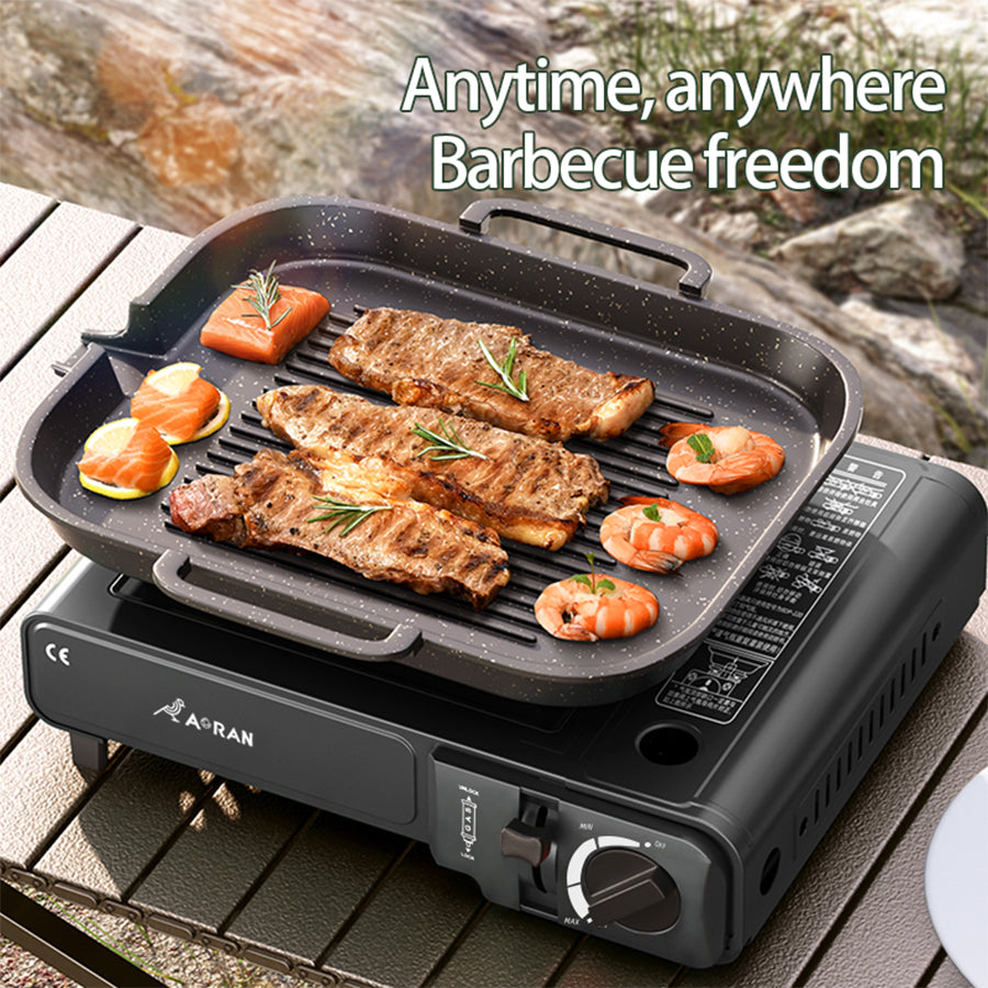 Portable Outdoor High Fire Gas Stove Household Cassette Stove Grill Ideal For Camping Kitchen Barbe 1