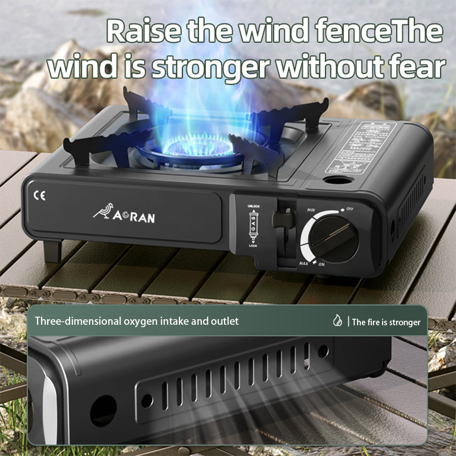 Portable Outdoor High Fire Gas Stove Household Cassette Stove Grill Ideal For Camping Kitchen Barbe 4