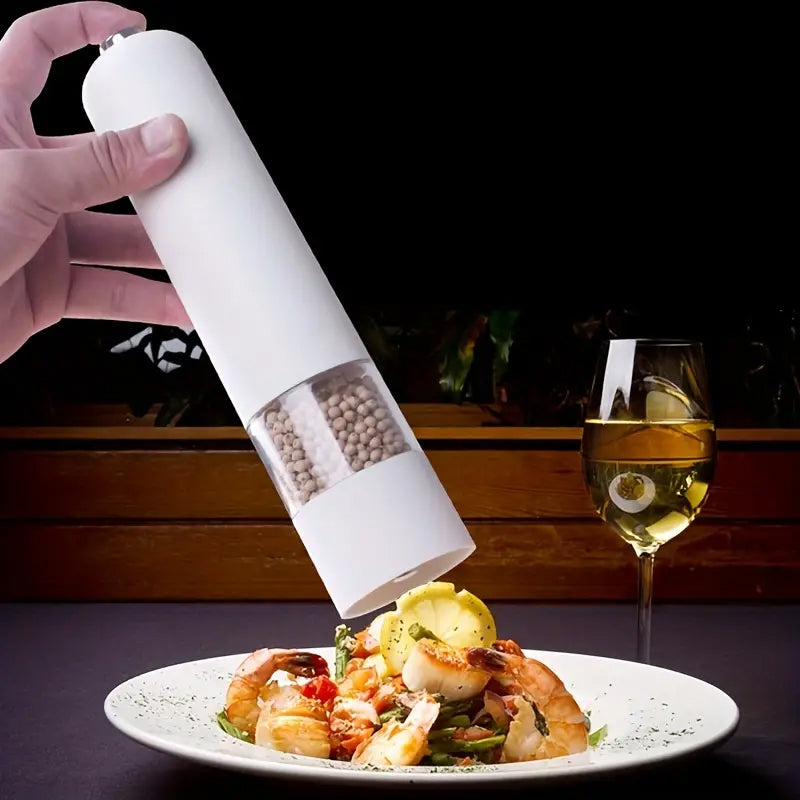 Electric Spice Mill, Automatic Salt and Pepper Grinder, Adjustable Coarseness, Perfect for Cooking and BBQ