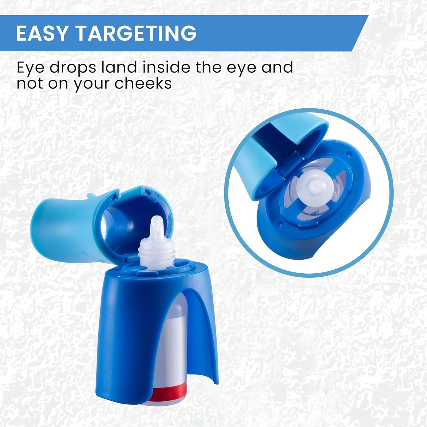 Eyedrop Guide Aid, Reusable Eyedrops Holder, Helper Eye Ointments Drops Holder Device, Eye Drops Bottle, Applicator Care