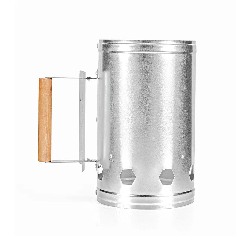Portable Charcoal Bucket, Outdoor Barbecue Stove, Stainless Steel Igniter, Charcoal Igniting Barrel, Rugged Convenient