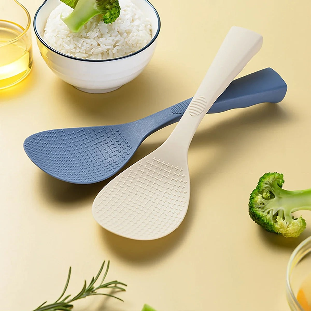 Food Grade Silicone, Non Stick Rice Spoon, High-temperature Resistant, Household Cooking Tool