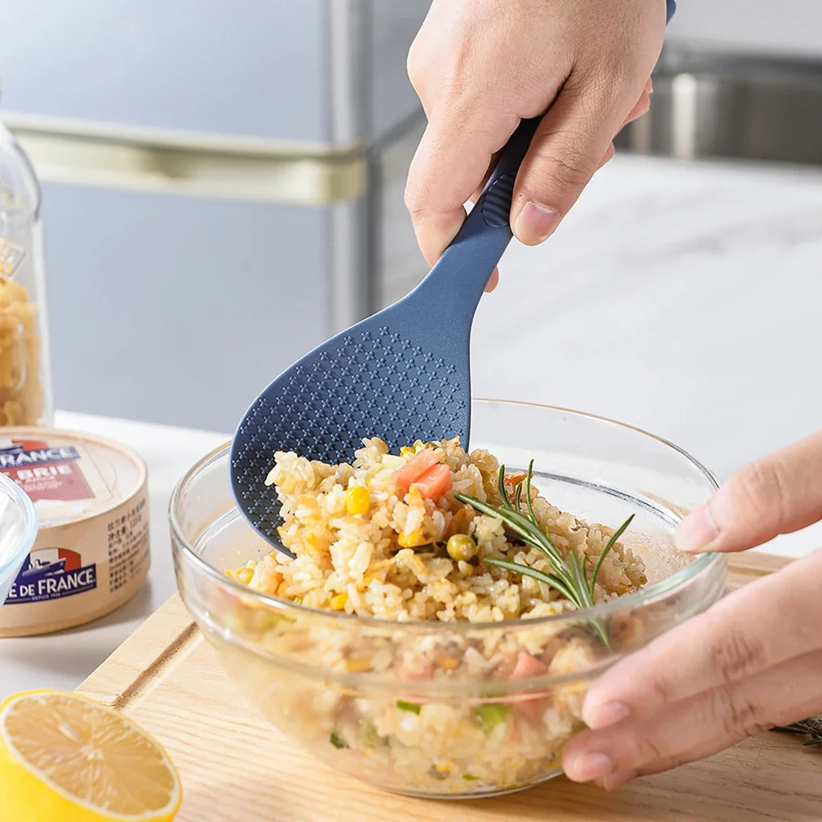 Food Grade Silicone, Non Stick Rice Spoon, High-temperature Resistant, Household Cooking Tool