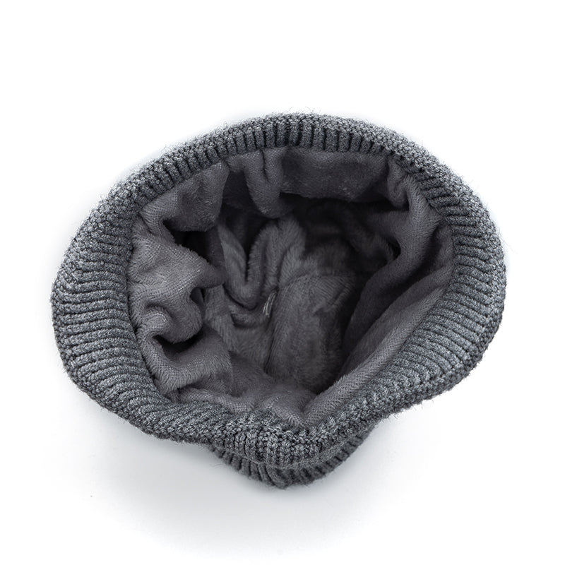 Men Winter Hat New, Soft Beanie Hat for Male, Fleece Warm Earflap Cap, Outdoor Thicken Ski Sports Knitted Hat