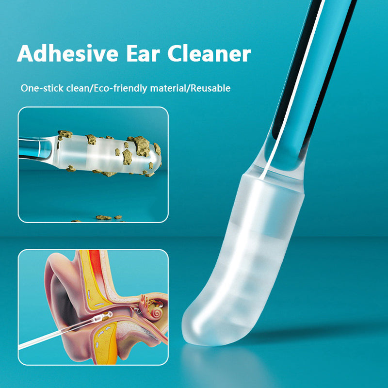 Sticky Ear Pick For Kids Olders Adult, Disposable Silicone EarWax Remover, Reusable Adhesive Ear Cleaner