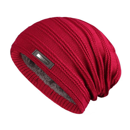 Thick Soft Stretch Hat, Unisex Fur Lined Beanie, Keep Warm Winter Hat, Fashionable Winter Cap for Men and Women