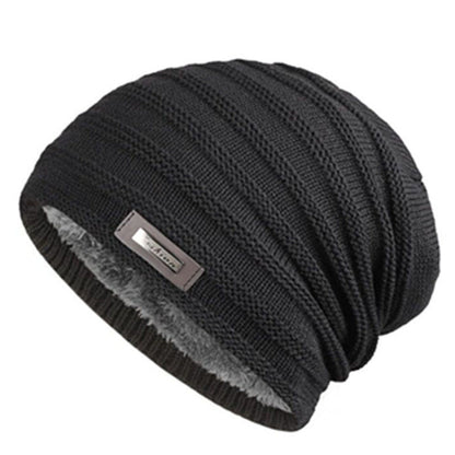 Thick Soft Stretch Hat, Unisex Fur Lined Beanie, Keep Warm Winter Hat, Fashionable Winter Cap for Men and Women