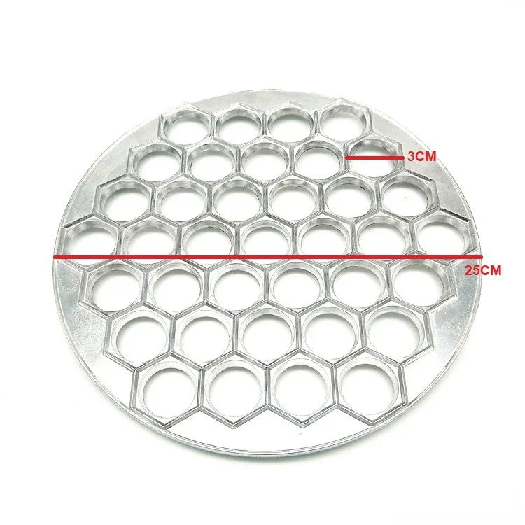 Metal Dumpling Maker, Pastry Press with Wooden Handle, Double Wheel Pasta Cutter, Ravioli Dumplings Kitchen Tool