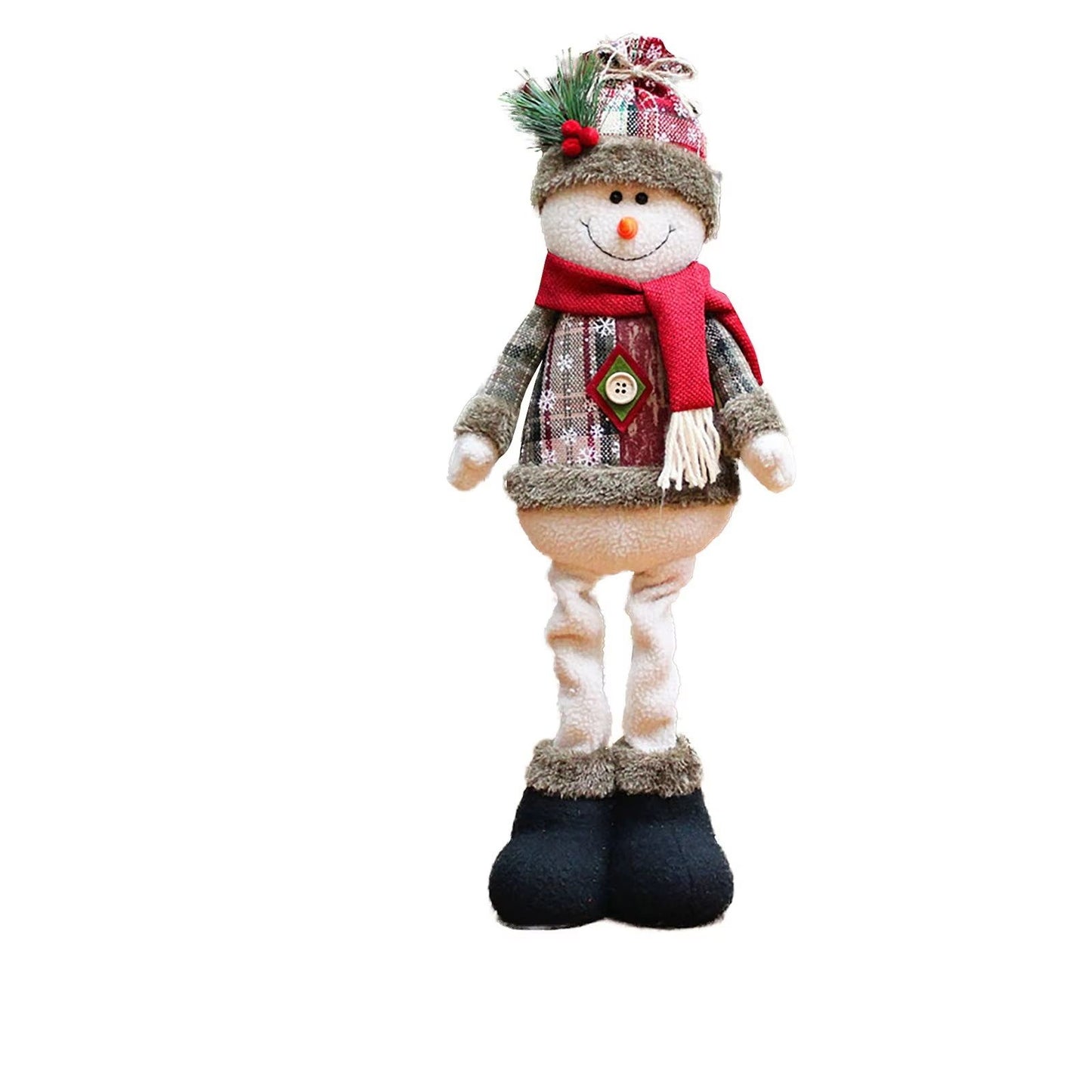 New Big Christmas Tree Plush Ornaments Santa Claus Snowman Elk Doll Children Xmas Gift Home Wedding 7