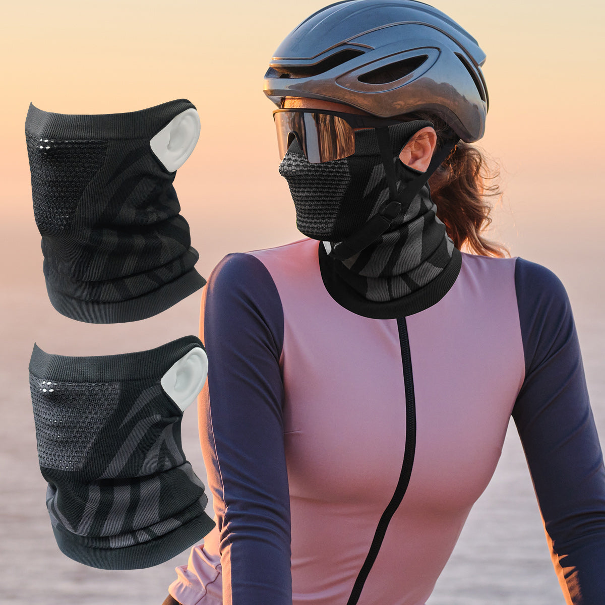 Balaclava Ear-Loops Anti-shedding, Winter Neck Warmer Gaiter, Windproof Face Mask for Ski Snowboard