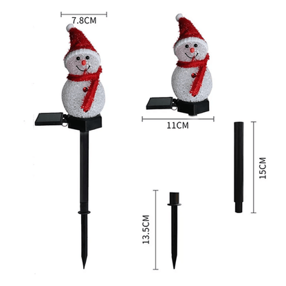 SolarFest Snowman Pathway Stake Lights Solar Powered Christmas Outdoor Lawn  Patio Decoration 2