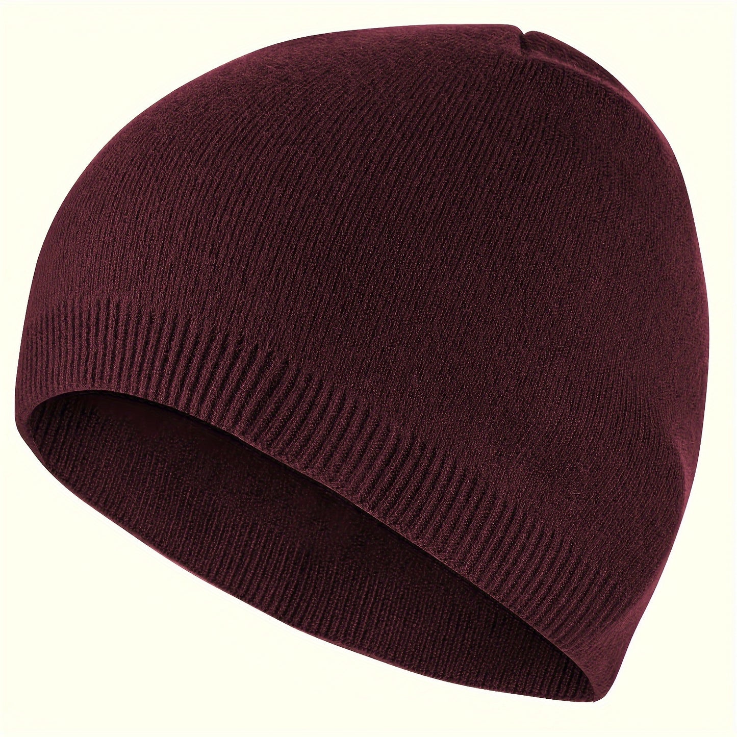 Unisex Soft Warm Winter Knitted Beanie Hat, Windproof Outdoor Sports Cap, Breathable Running, Hiking, Cycling