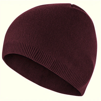 Unisex Soft Warm Winter Knitted Beanie Hat, Windproof Outdoor Sports Cap, Breathable Running, Hiking, Cycling