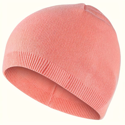 Unisex Soft Warm Winter Knitted Beanie Hat, Windproof Outdoor Sports Cap, Breathable Running, Hiking, Cycling