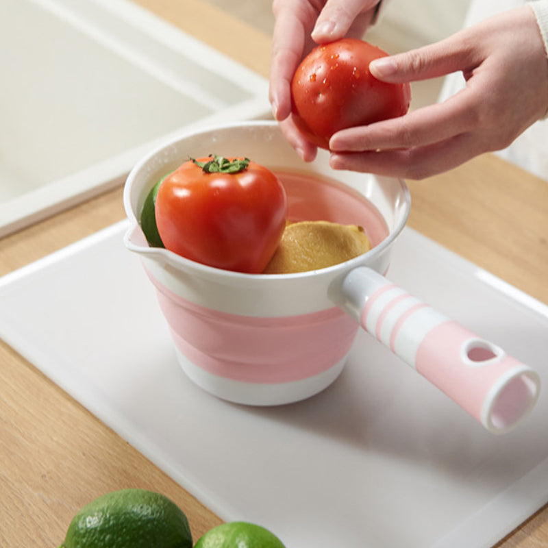 Durable Large Folding Water Scoop, Thickened Plastic, Long Handle, Kitchen Bathroom Use