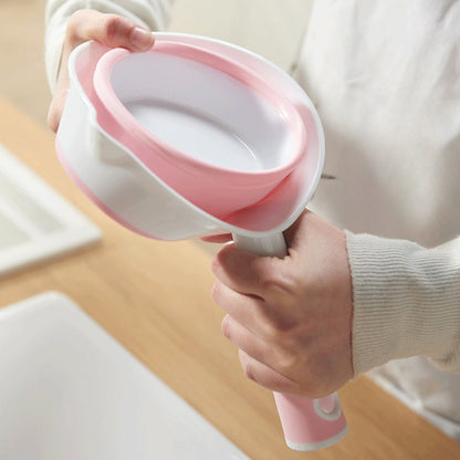 Durable Large Folding Water Scoop, Thickened Plastic, Long Handle, Kitchen Bathroom Use
