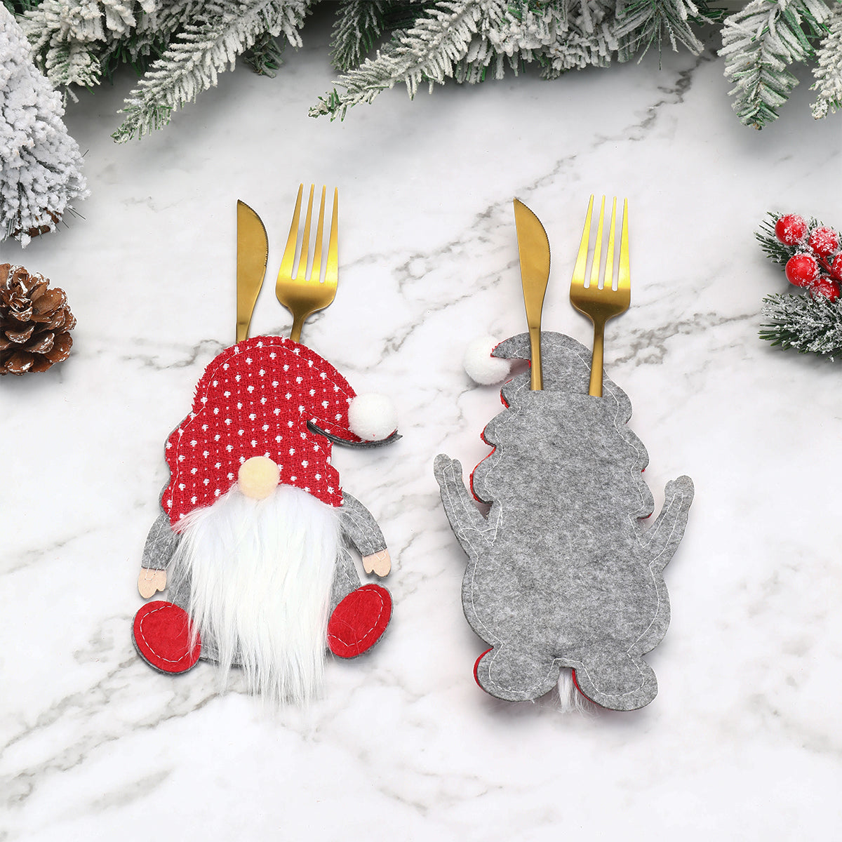 Christmas Cutlery Holders, Xmas Ornaments, Merry Christmas Decoration for Home 2025, Navidad Natal New Year Gift