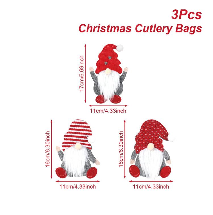 Christmas Cutlery Holders, Xmas Ornaments, Merry Christmas Decoration for Home 2025, Navidad Natal New Year Gift