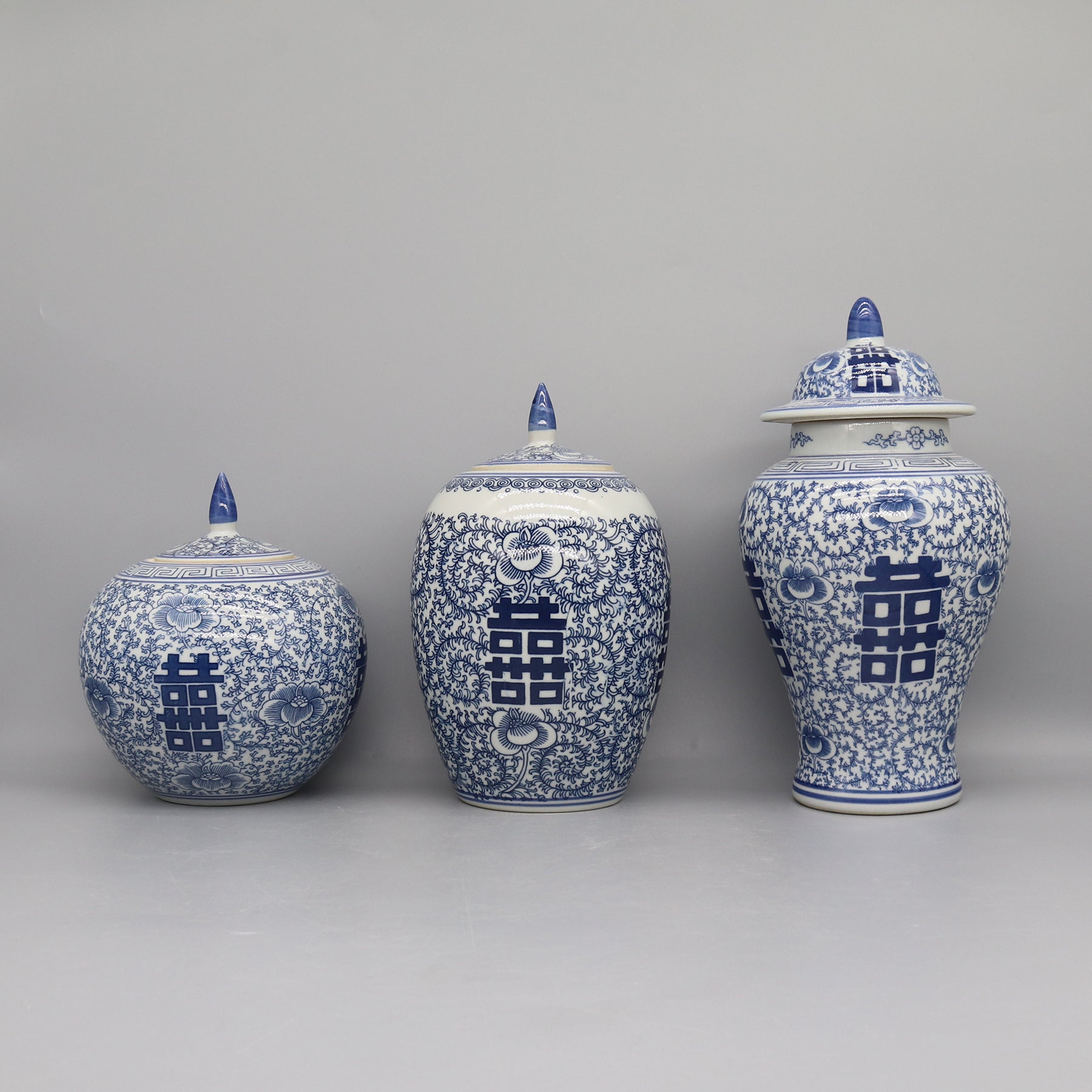 Ceramic Jar Blue And White Ceramics Home Decoration Vase Canister Pot 1