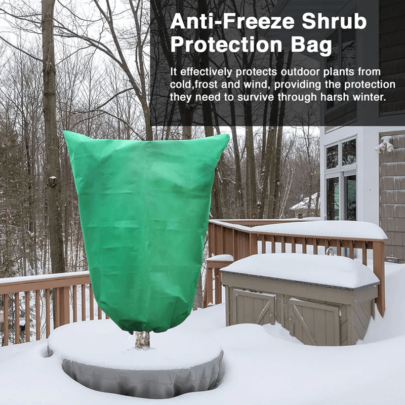 FrostShield Pro Plant Protection Bag With Zipper And Drawstring  HeavyDuty Freeze Protection Cover 1