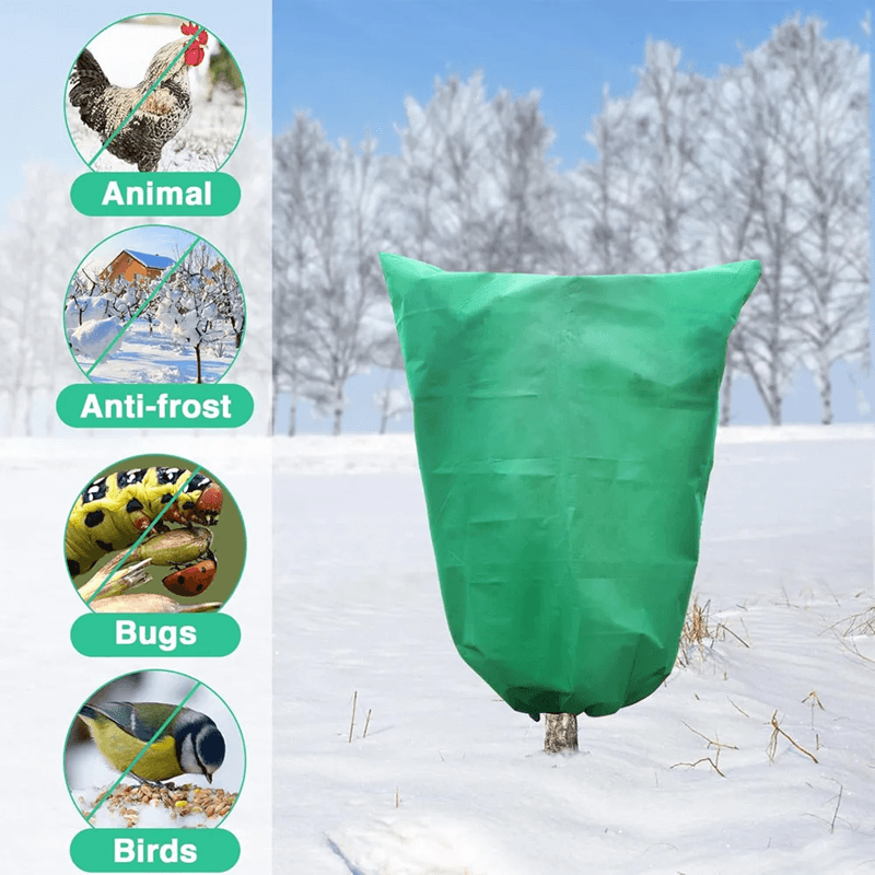 FrostShield Pro Plant Protection Bag With Zipper And Drawstring  HeavyDuty Freeze Protection Cover 2