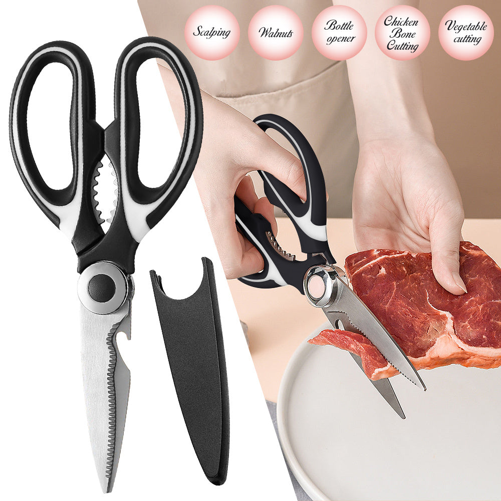 Multifunctional Kitchen Scissors, Stainless Steel Meat, Fish, Chicken Bone, Household Gadget