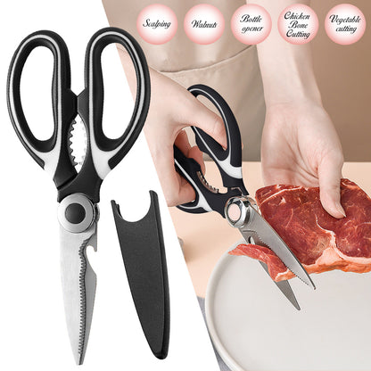Multifunctional Kitchen Scissors, Stainless Steel Meat, Fish, Chicken Bone, Household Gadget