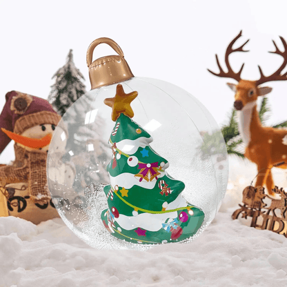 GlowOrb 60 Cm Giant Inflatable Christmas Ball With LED Lights  Transparent Outdoor Ornament 5