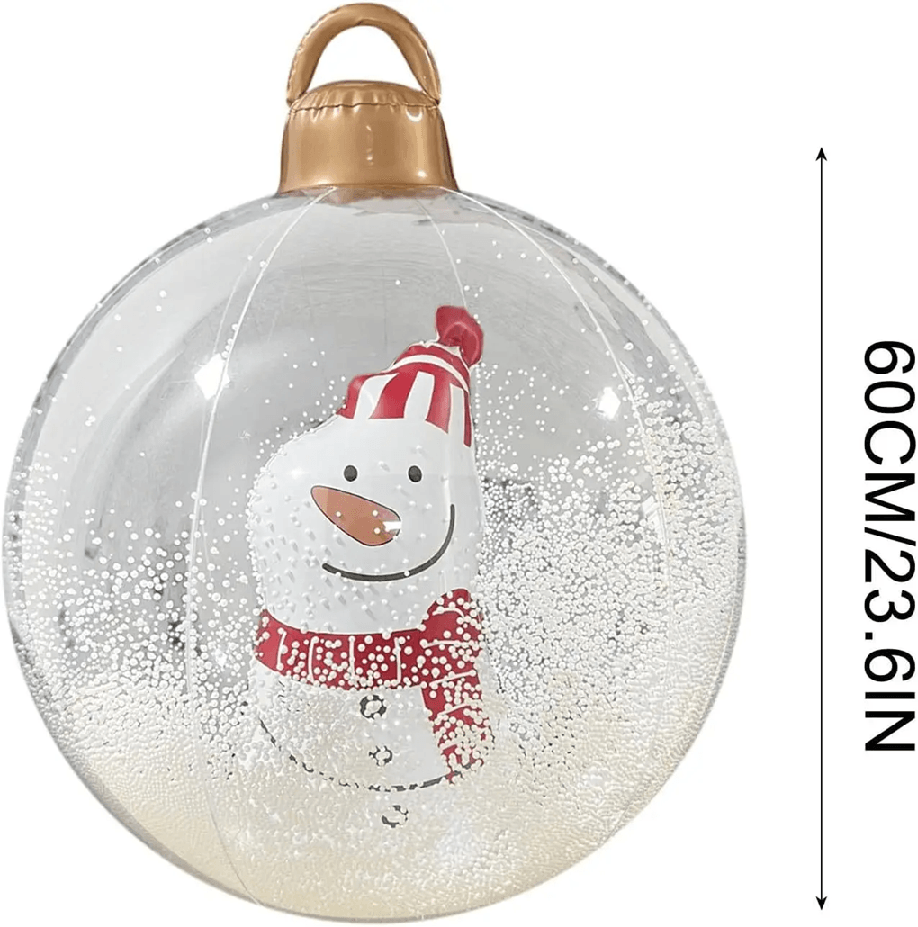 GlowOrb 60 Cm Giant Inflatable Christmas Ball With LED Lights  Transparent Outdoor Ornament 4