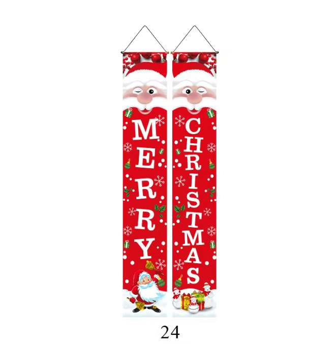 FestiveWelcome Christmas Door Banners Set For Home And Party Decoration 3