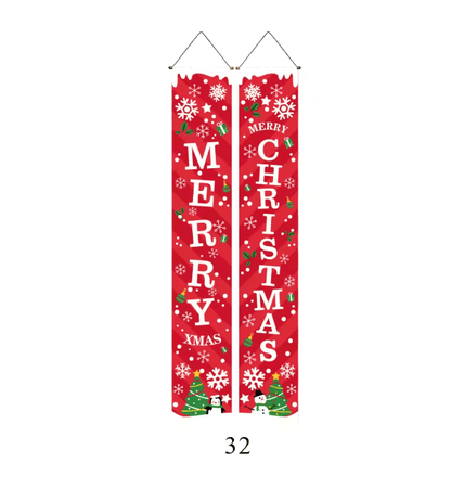 FestiveWelcome Christmas Door Banners Set For Home And Party Decoration 5