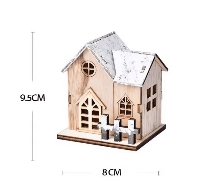 GlowCabin Wooden Christmas LED House Decoration 4