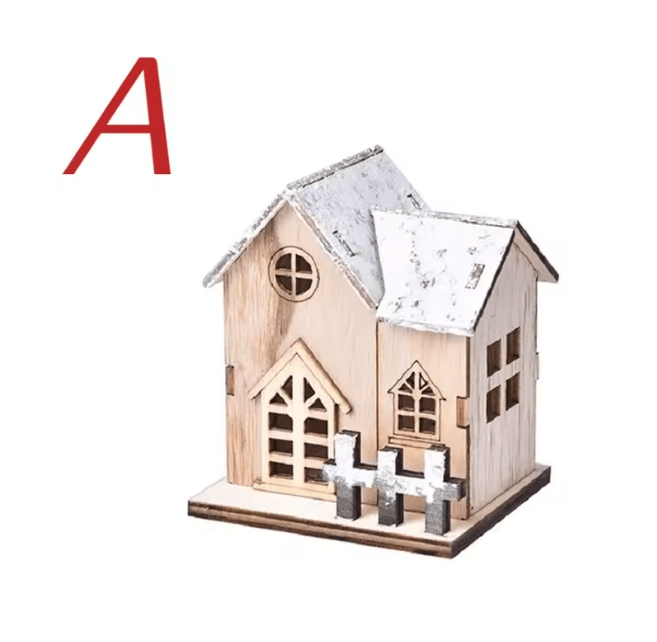 GlowCabin Wooden Christmas LED House Decoration 6