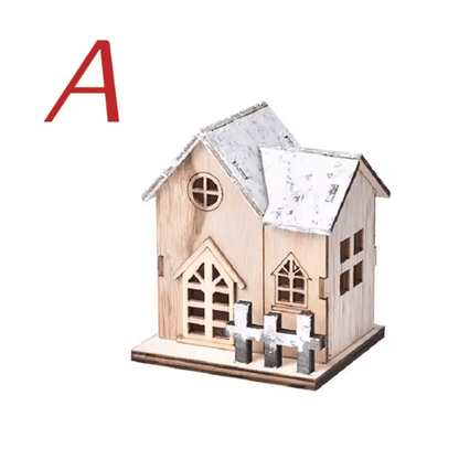 GlowCabin Wooden Christmas LED House Decoration 6