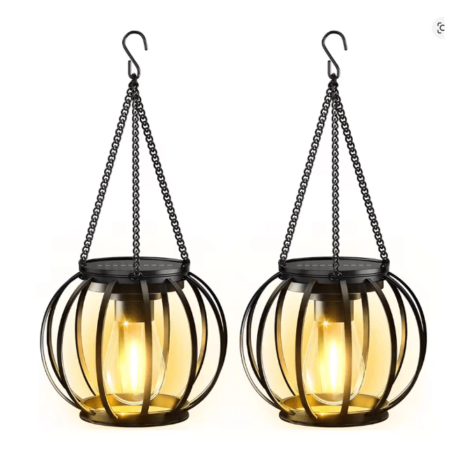 SolarGlow Outdoor Hanging Lantern Waterproof Garden Light