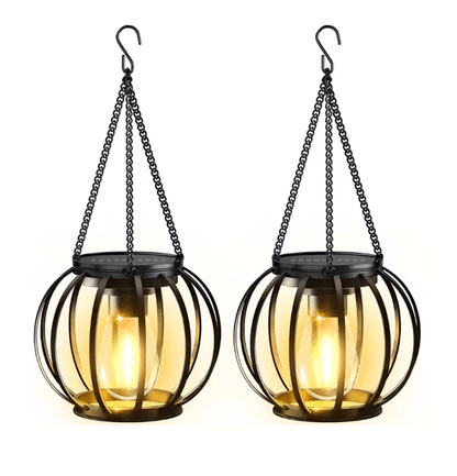 SolarGlow Outdoor Hanging Lantern Waterproof Garden Light 5