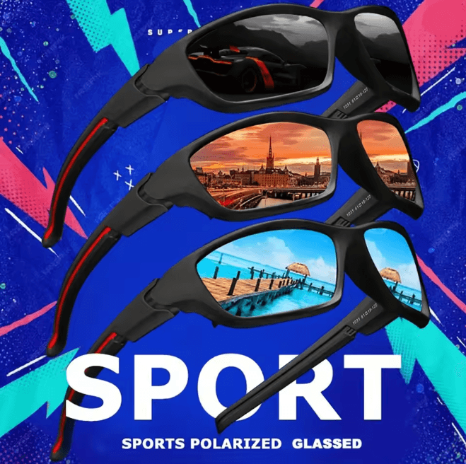 AeroView Polarized Sports Sunglasses 2 Pack for Men and Women