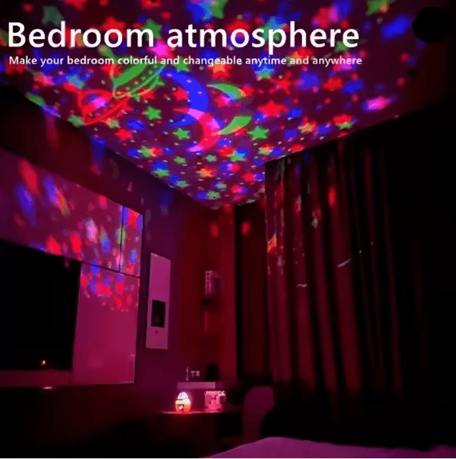 LunaGlow Rotating Starry Sky Night Light Projector Lamp 1