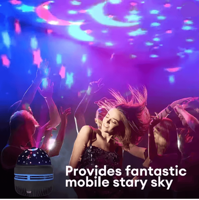 LunaGlow Rotating Starry Sky Night Light Projector Lamp 2