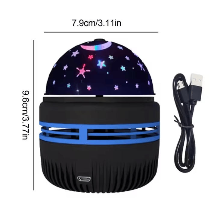 LunaGlow Rotating Starry Sky Night Light Projector Lamp 3
