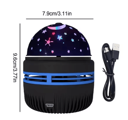 LunaGlow Rotating Starry Sky Night Light Projector Lamp 3