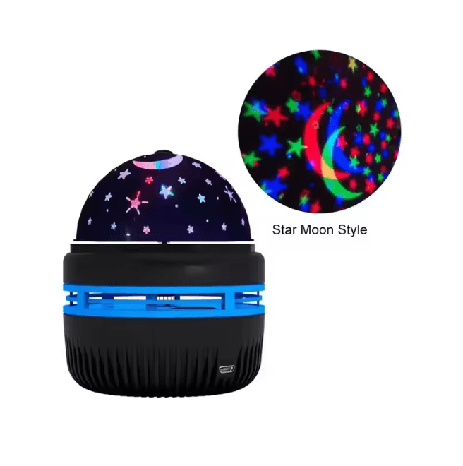 LunaGlow Rotating Starry Sky Night Light Projector Lamp 4