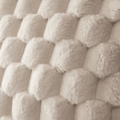 CozyWeave 3D Plush Throw Pillowcase With Pineapple Grid Pattern 2