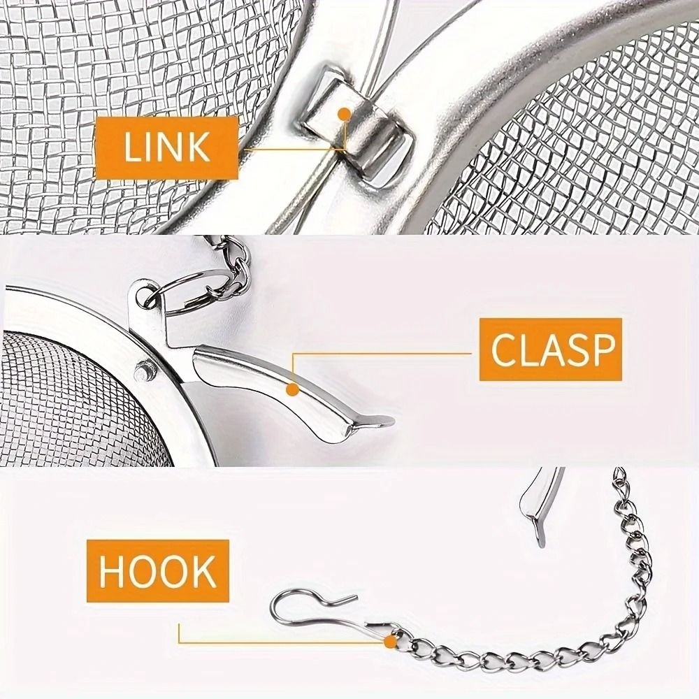 304 Stainless Steel Filter Ball With Extension Chain 3