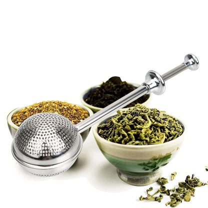 Reusable Stainless Steel Tea Strainer Ball With Adjustable Handle 1